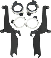 Memphis Shades Metric No-Tool Trigger-Lock Mount Kit for Sportshield for 1998-2011 YAMAHA XVS Mounting Kit Black Complete Windshield Aluminium
