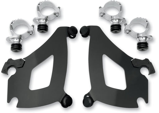 Memphis Shades Metric Bullet Fairing Mount Kit for 2010-2014 HONDA VT 1300 CS Mounting Kit Black Complete Aluminium