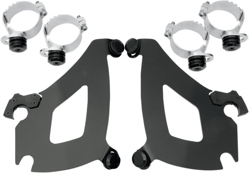 Memphis Shades Metric Bullet Fairing Mount Kit for 2010-2020, 2022-2024 HONDA VT 1300 CX Mounting Kit Black Complete Aluminium