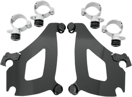 Memphis Shades Metric Bullet Fairing Mount Kit Mounting Kit Black Complete Aluminium