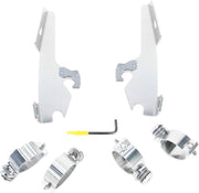 Memphis Shades Metric Windshield Trigger-Lock Complete Mount Kit for 2010-2020, 2022-2024 HONDA VT 1300 CX Trigger Lock Mounting Kit Polished Alumi...