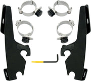 Memphis Shades Metric Windshield Trigger-Lock Complete Mount Kit for 2010-2020, 2022-2024 HONDA VT 1300 CX Trigger Lock Mounting Kit Black Aluminium #MEB1960
