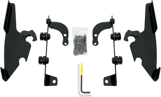 Memphis Shades Metric Windshield Trigger-Lock Complete Mount Kit for 2010-2020, 2022-2023 HONDA VT 750 C2B Trigger Lock Mounting Kit Black Aluminium
