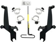 Memphis Shades Metric No-Tool Trigger-Lock Mount Kit for Sportshield for 1988-2007 HONDA VT 600 C Mounting Kit Black Complete Windshield Aluminium