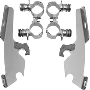 Memphis Shades Metric Windshield Trigger-Lock Complete Mount Kit for 2010-2014 HONDA VT 1300 CS Trigger Lock Mounting Kit Polished Aluminium