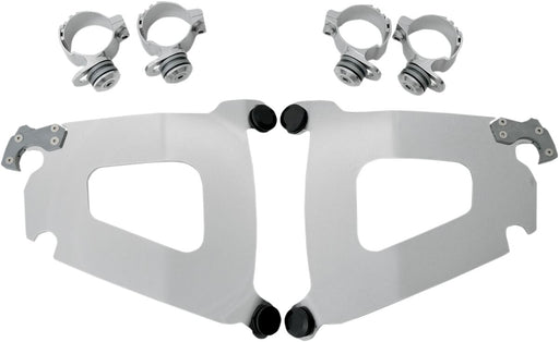 Memphis Shades Metric Bullet Fairing Mount Kit for 2004-2009 HONDA VTX 1300 C Mounting Kit Polished Complete Aluminium