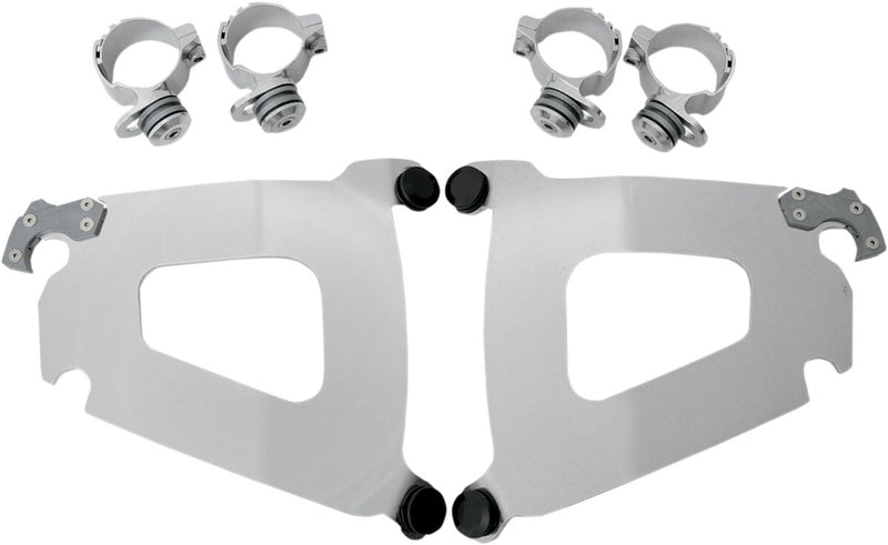 Memphis Shades Metric Bullet Fairing Mount Kit for 2004-2009 HONDA VTX 1300 C Mounting Kit Polished Complete Aluminium #MEK1976
