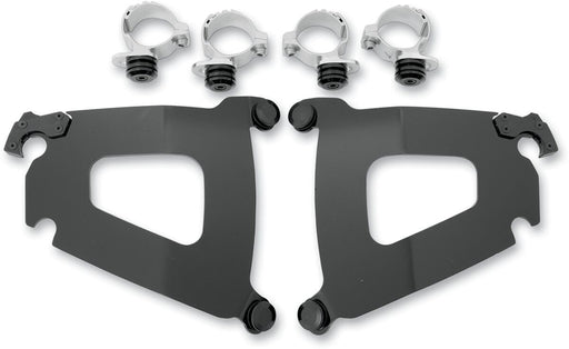 Memphis Shades Metric Bullet Fairing Mount Kit for 2004-2009 HONDA VTX 1300 C Mounting Kit Black Complete Aluminium