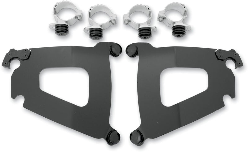 Memphis Shades Metric Bullet Fairing Mount Kit for 2004-2009 HONDA VTX 1300 C Mounting Kit Black Complete Aluminium #MEB1977