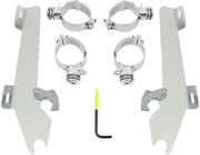 Memphis Shades Metric Windshield Trigger-Lock Complete Mount Kit for 2005-2009 SUZUKI Trigger Lock Mounting Kit Polished Aluminium #MEK1990