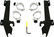 Memphis Shades Metric Windshield Trigger-Lock Complete Mount Kit for 2005-2009 SUZUKI Trigger Lock Mounting Kit Black Aluminium
