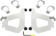 Memphis Shades Metric Bullet Fairing Mount Kit for 2008-2017 YAMAHA XV 1900 C Mounting Kit Polished Complete Aluminium