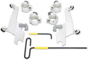 Memphis Shades Metric No-Tool Trigger-Lock Mount Kit for Sportshield for 2003-2017 VICTORY VEGAS Mounting Kit Polished Complete Windshield Aluminium