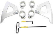 Memphis Shades Metric Windshield Trigger-Lock Complete Mount Kit for 2004-2017 VICTORY Trigger Lock Mounting Kit Polished Aluminium