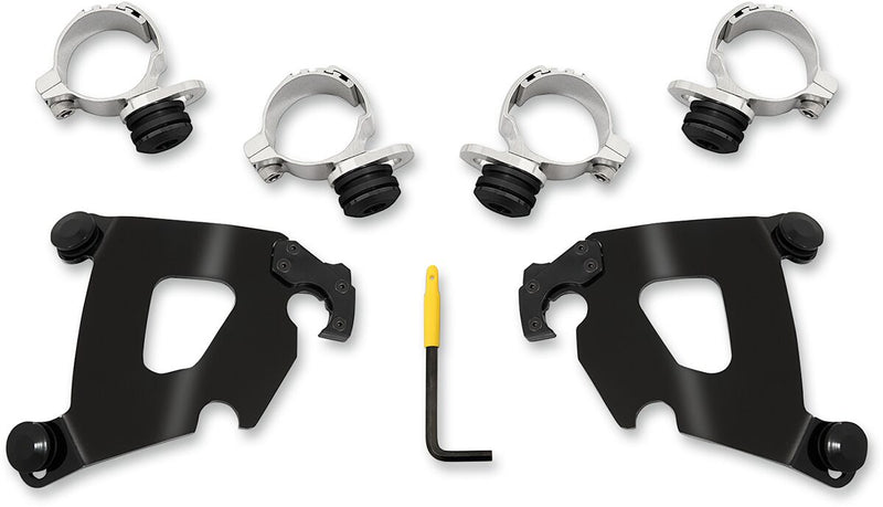 Memphis Shades Black Trigger Lock Mounting Kit for Cafe Fairing for 2015-2024 Indian Scout Motorcycles