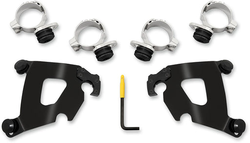 Memphis Shades Black Trigger Lock Mounting Kit for Cafe Fairing for 2015-2024 Indian Scout Motorcycles