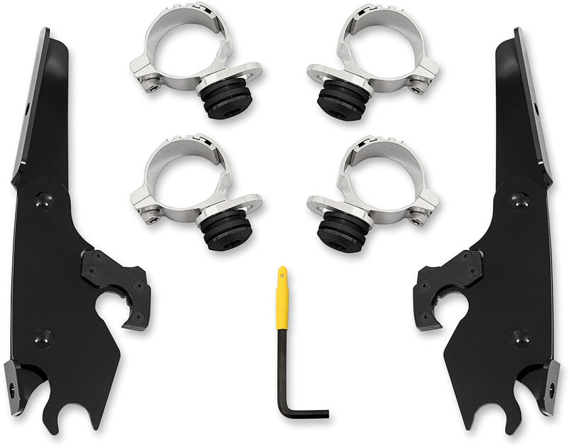 Memphis Shades Black Trigger Lock Mounting Kit for Batwing Fairing for 2015-2024 Indian Scout Motorcycles
