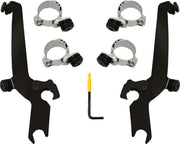 Memphis Shades Metric El Paso Sportshield Trigger Lock Mounting Kit for 2020-2024 HONDA CMX Black Windshield Aluminium Stainless Steel #MEB2069