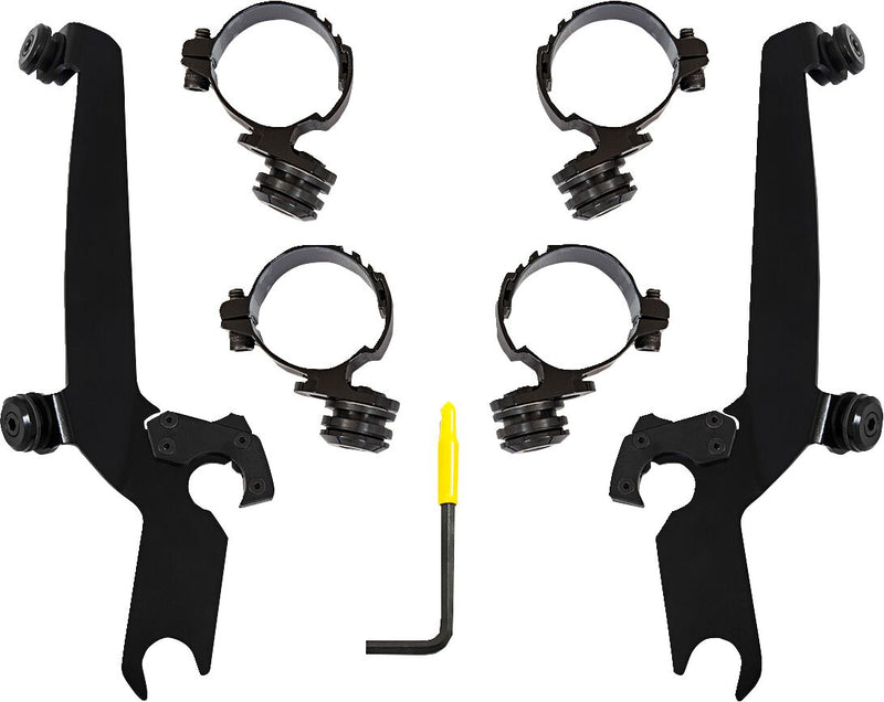 Memphis Shades Metric El Paso Sportshield Trigger Lock Mounting Kit for 2021-2024 HONDA CMX 1100 Black Windshield Aluminium Stainless Steel