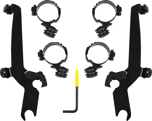 Memphis Shades Metric El Paso Sportshield Trigger Lock Mounting Kit for 2021-2024 HONDA CMX 1100 Black Windshield Aluminium Stainless Steel