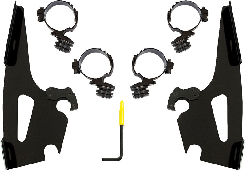 Memphis Shades Metric Batwing Fairing Trigger Lock Mounting Kit for 2021-2024 HONDA CMX 1100 Black Aluminium Stainless Steel