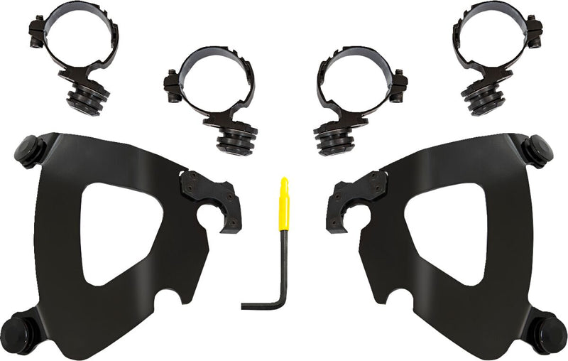 Memphis Shades Metric Gauntlet Fairing Trigger-Lock Mounting Kit for 2021-2024 HONDA CMX 1100 Black Aluminium Stainless Steel