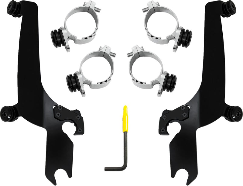 Memphis Shades Black Sportshield Trigger-Lock Mounting Kit for 2022-2026 Indian Chief Motorcycles