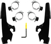 Memphis Shades Black Fats/Slim Windshield Trigger-Lock Complete Mount Kit for 2022-2026 Indian Chief Motorcycles