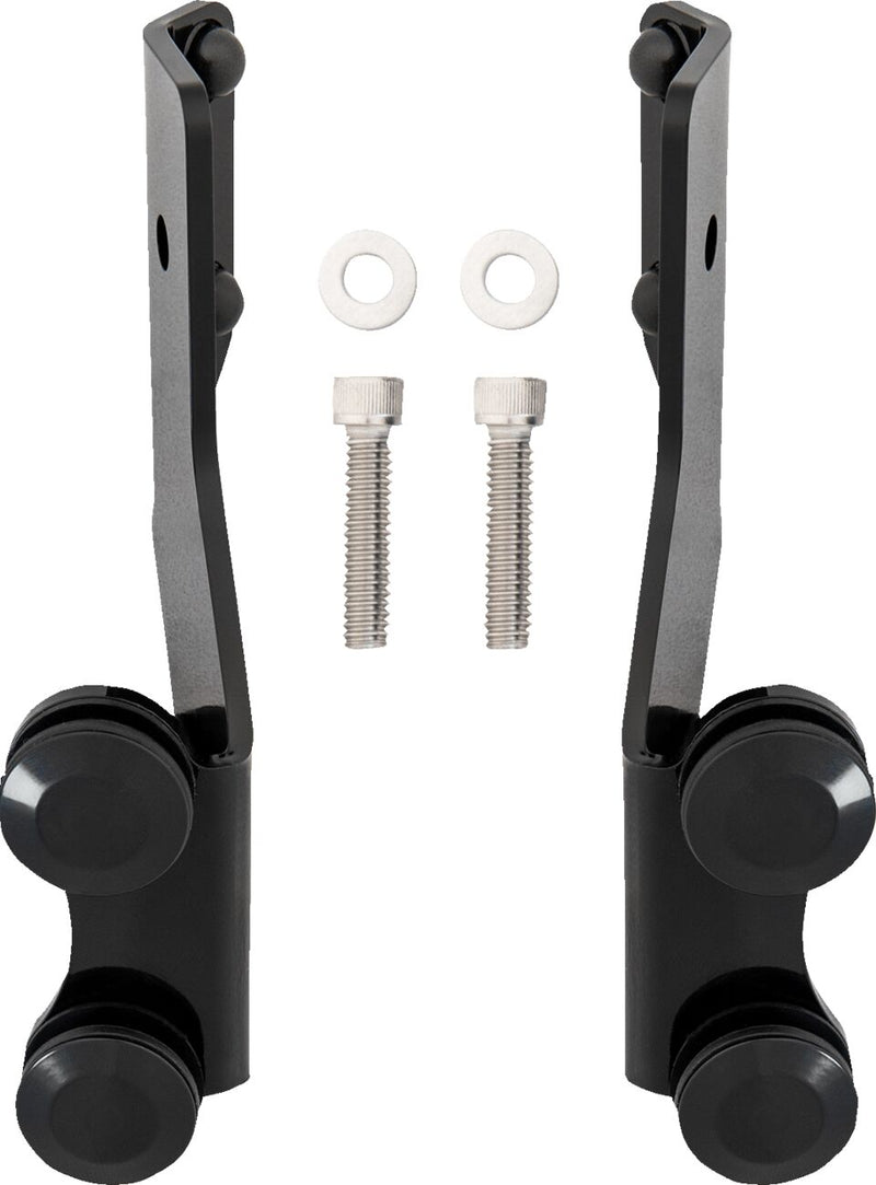 Memphis Shades Metric Lowers Mount Kit Black Wind Deflector