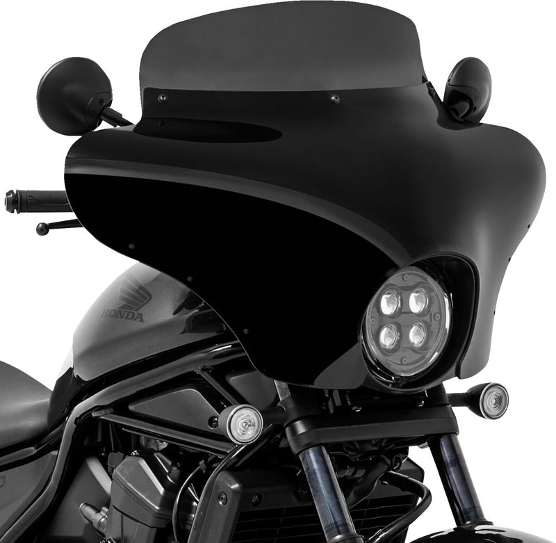 Memphis Shades Metric Batwing Fairing for 2021-2024 HONDA CMX 1100 Black ABS Plastic Kit