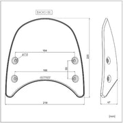 Daytona Aluminium Meter Visor with Bracket Set for 2016-2023 BMW R NINE T ABS Fairing Black Round Street 7075-T6 Aluminium Each