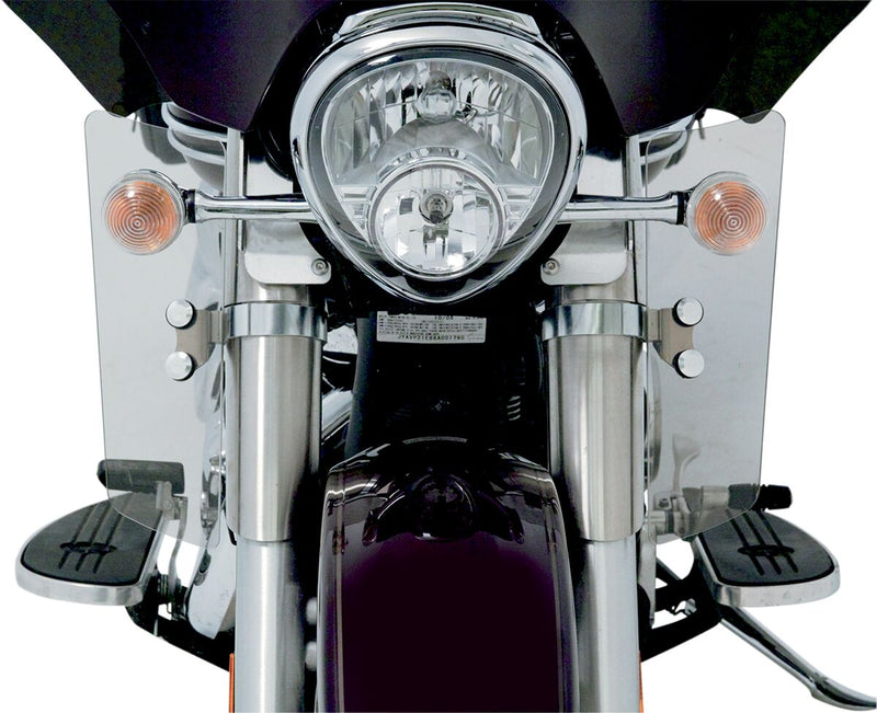 Memphis Shades Metric Fork Deflectors Wind Deflector Chrome Pair #MEM5804