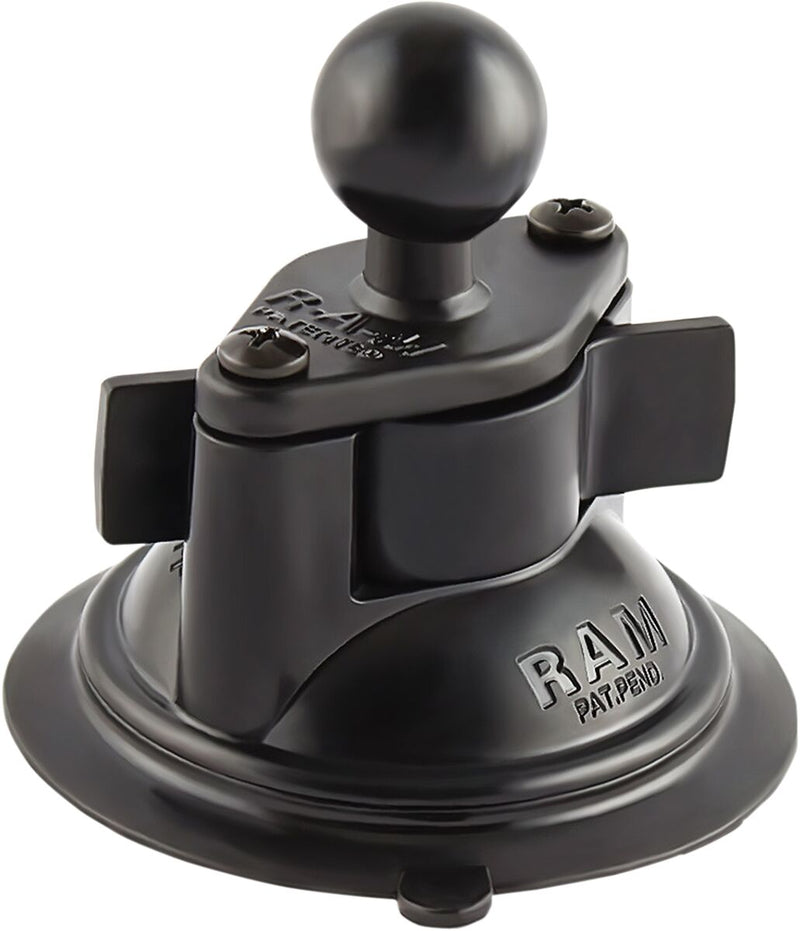 RAM Mounts 1" Ball Mount Suction Cup Base Accessory Mount Powder-Coated Aluminium