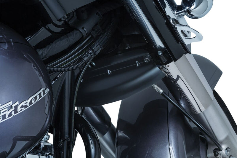 Kuryakyn Lower Triple Tree Wind Deflector In Satin Black For Harley-Davidson 2014-2023 Electra Glides, Road Glides, Road Kings & Street Glides