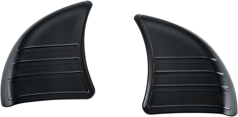 Kuryakyn Tri-Line Inner Fairing Cover Plates Trim Black Plastic Pair