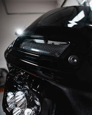 Custom Dynamics Black Mesh Fairing Vent Insert for 2022 Harley-Davidson Softail Low Rider El Diablo - FXRST and 2022-2026 Harley-Davidson Softail Low Rider ST - FXLRST Motorcycles #CD-LRST-C-V-B