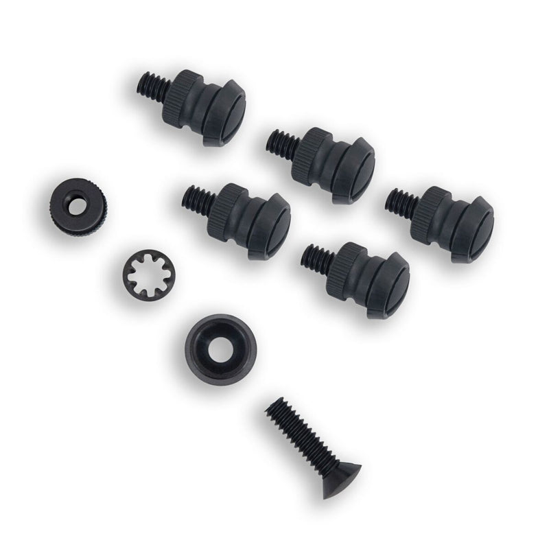 Memphis Shades Metric Road Warrior Windshield Screw Set Screw Kit Black Pack of 6