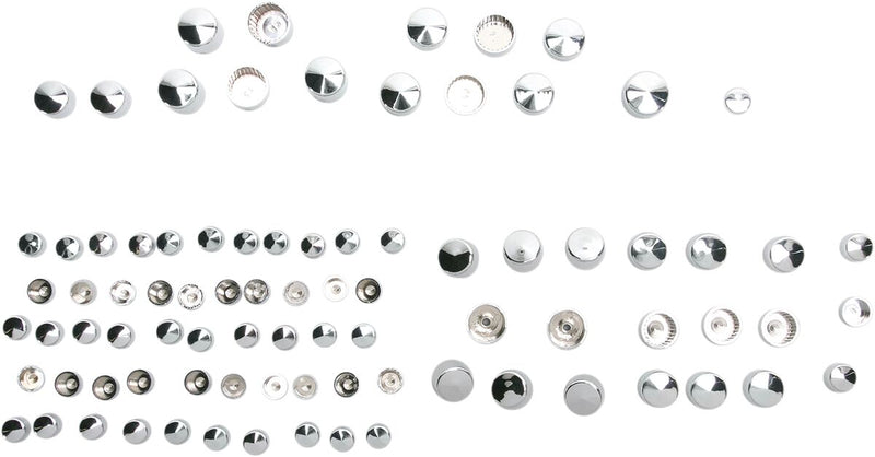 Drag Specialties Chrome Standard Bolt Cover Kit for 1999-2005 Harley-Davidson Dyna Motorcycles