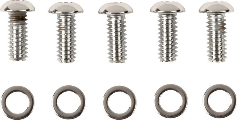 Drag Specialties Chrome Knurled Derby Cover Bolt Set for Various Various Harley-Davidson Motorcycles (See Fitment List)
