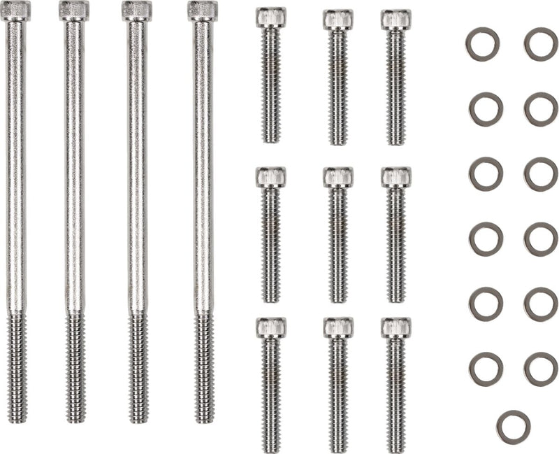 Drag Specialties Chrome Knurled Primary Cover Bolt Set for 2012-2016 Harley-Davidson Trike and 2007-2016 Harley-Davidson Touring Motorcycles