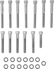 Drag Specialties Chrome Knurled Cam Cover Bolt Set for 2004-2018 Harley-Davidson Sportster Motorcycles