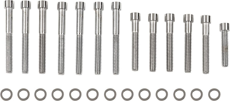 Drag Specialties Chrome Smooth Cam Cover Bolt Set for 2004-2022 Harley-Davidson Sportster Motorcycles