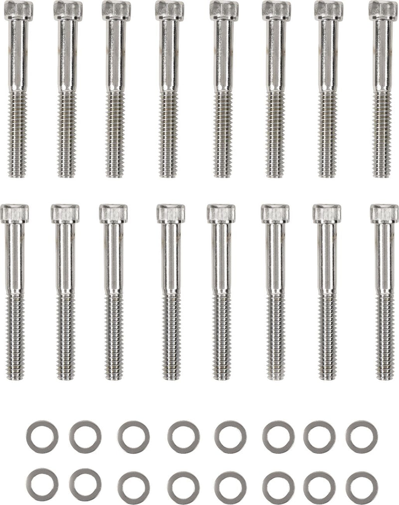 Drag Specialties Chrome Knurled Primary Cover Bolt Set for 2004-2022 Harley-Davidson Sportster Motorcycles