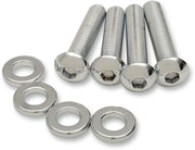 Drag Specialties Chrome Shock Mount Kit for 2004-2022 Harley-Davidson Sportster Motorcycles