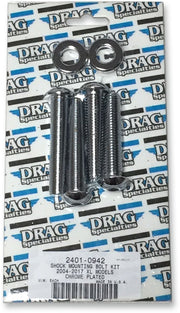 Drag Specialties Chrome Shock Mount Kit for 2004-2022 Harley-Davidson Sportster Motorcycles