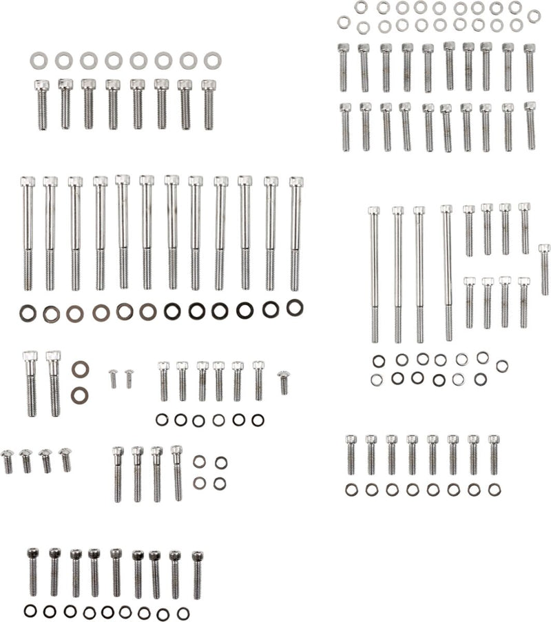 Drag Specialties Knurled Motor Bolt Set for Various Various Harley-Davidson Motorcycles (See Fitment List)