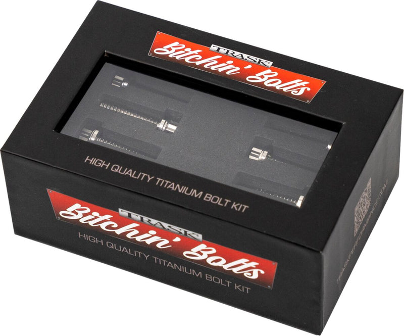 Trask Bitchin' Bolts Lifter Block for 2017-2026 Harley-Davidson Hardware Silver Titanium Kit #TM-1050-B