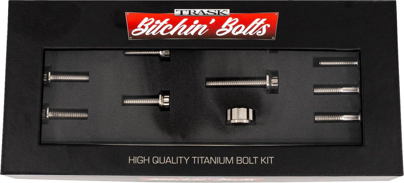 Trask Bitchin' Bolts Motor Mount for 2017-2026 Harley-Davidson Hardware Silver Titanium Kit