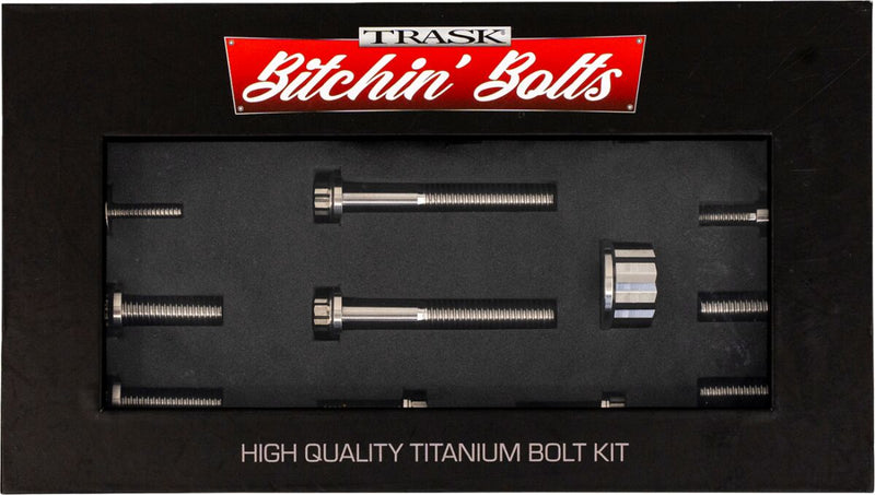 Trask Bitchin' Bolts Peg Mount for 2017-2026 Harley-Davidson Hardware Silver Titanium Kit