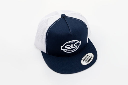 S&S Cycle Trucker Hat Blue One Size Casual Nylon Polyester